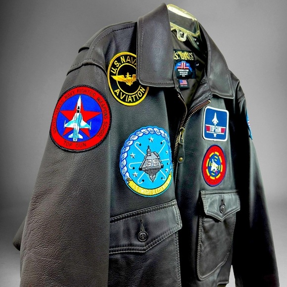 US Wings Signature Series Fighter Weapons School Bomber Jacket - Picture 3 of 15